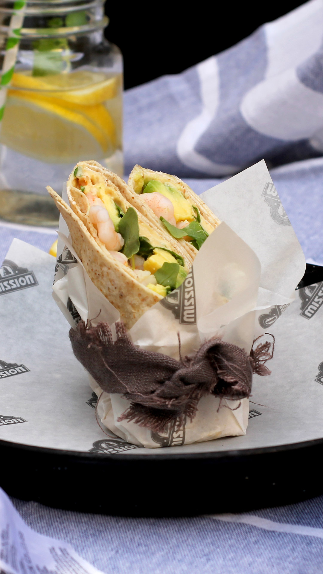 RECETA WRAP DE AGUACATE Y GAMBAS