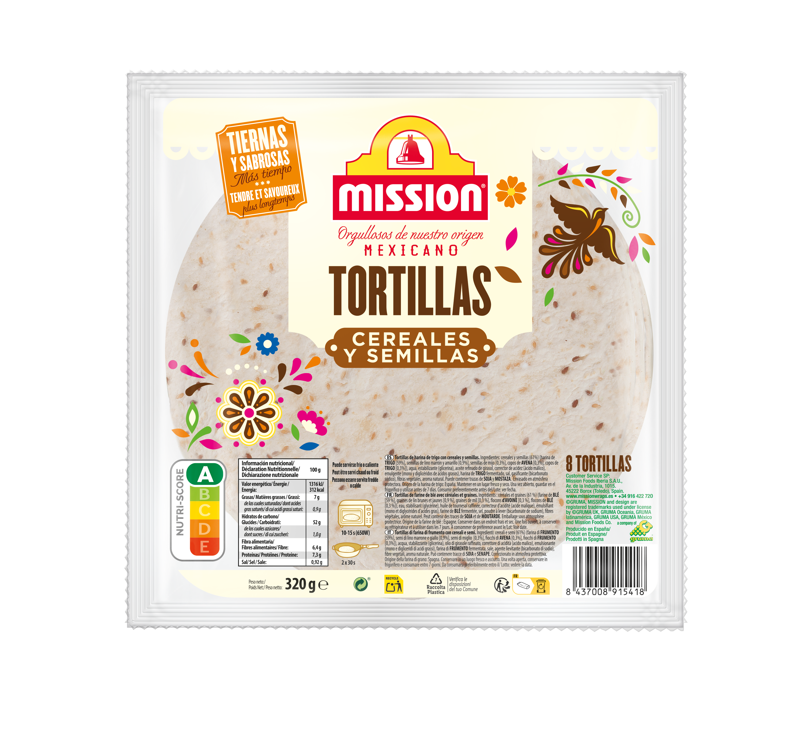 Tortillas Cereali e Semi